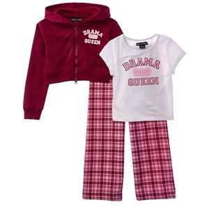 Freestyle Girls  Drama Queen 3Pc Lounge Set, Red